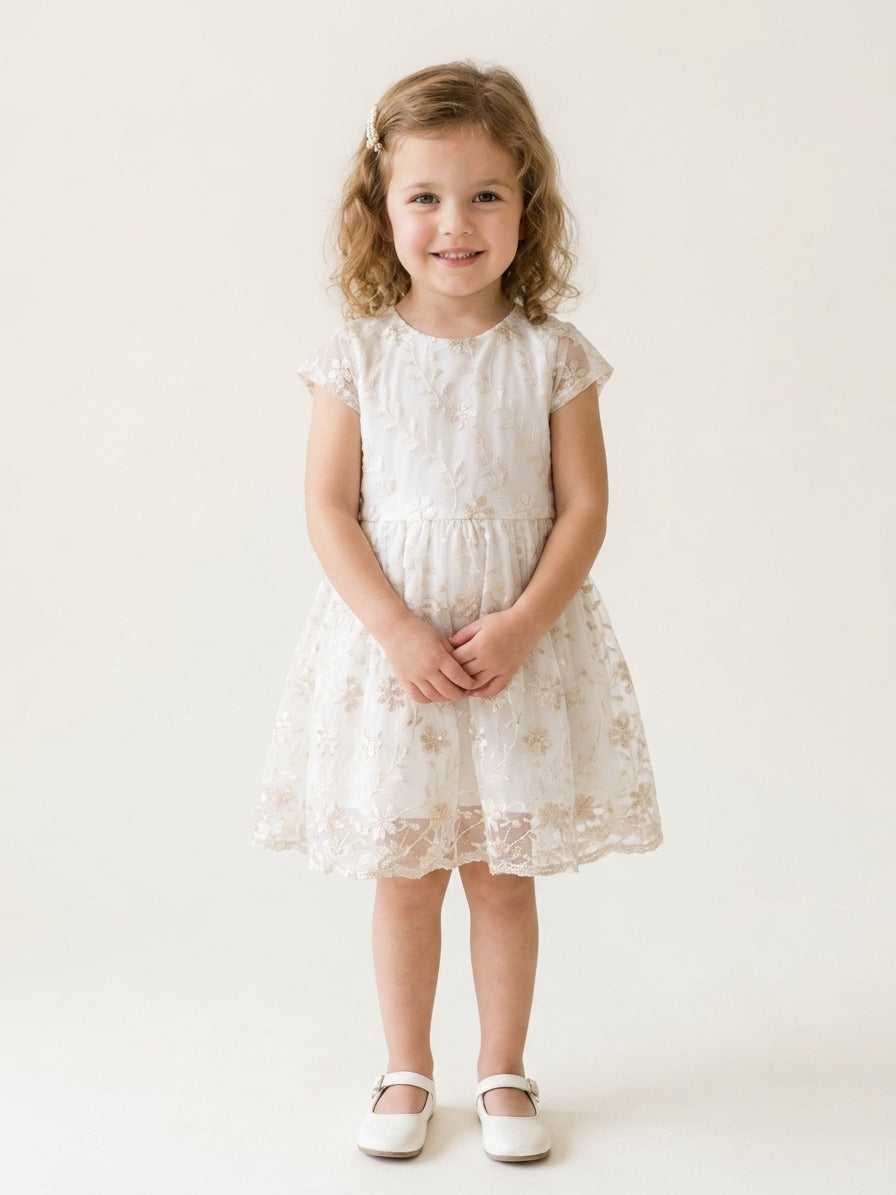 White Floral Frock